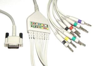 Quality Hellige One Piece EKG Machine Cable Banana 4.0 10kΩ Resistance Lifescope Series wholesale
