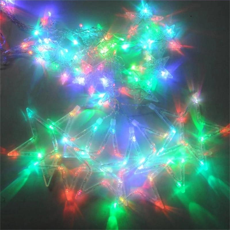 Christmas 3.5M Fairy Star Led Curtain String Lights 100-240V Xmas Garland String Lights For Home Wedding Party Holiday Dec