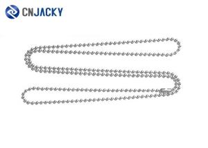 Quality Polish Silver Stainless Steel Ball Chain , Durable Beaded Dog Tag Chain wholesale