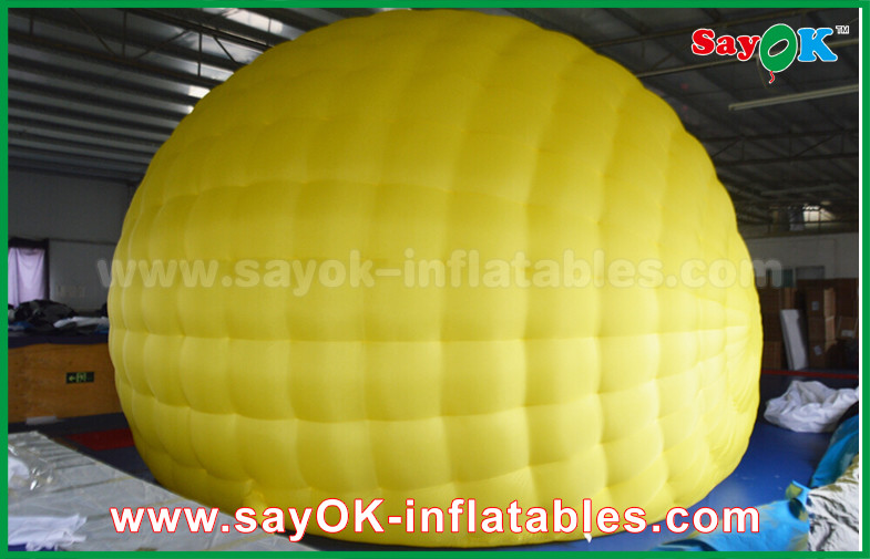 Family Air Tent Yellow Helmet Inflatable Air Tent Inflatable Igloo Tent Dome For Event / Party