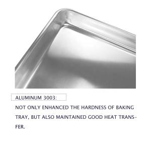 Quality 40x60cm Baking Tray Metal Baking Sheet Wire-In-The-Rim Sheet Pan Aluminum Trays Bakery Pan 1mm wholesale