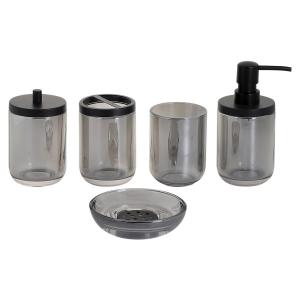 Quality Modern Style Glass Bathroom Accessories Set With Nickle Plating wholesale