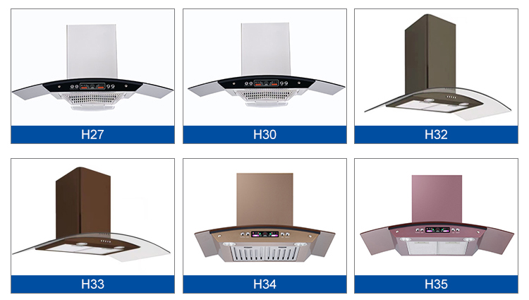 Electric Arc Glass Chimney Hood Stainless Steel Housing App Controlled Kitchen Range Hood