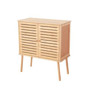 Quality ODM Double Shutter Bamboo Kitchen Storage Cabinet Modern wholesale