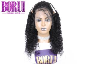 Quality 250% Density Full Lace Human Wigs Water Wave Brazilian With Baby Hair Smooth wholesale