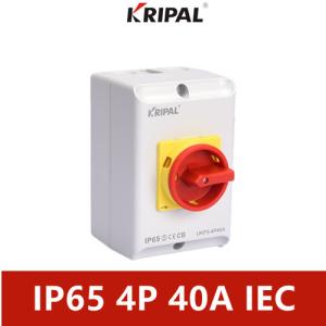 Quality KRIPAL IP65 Electrical Rotary Switches 4 Pole 40A Waterproof IEC Standard wholesale