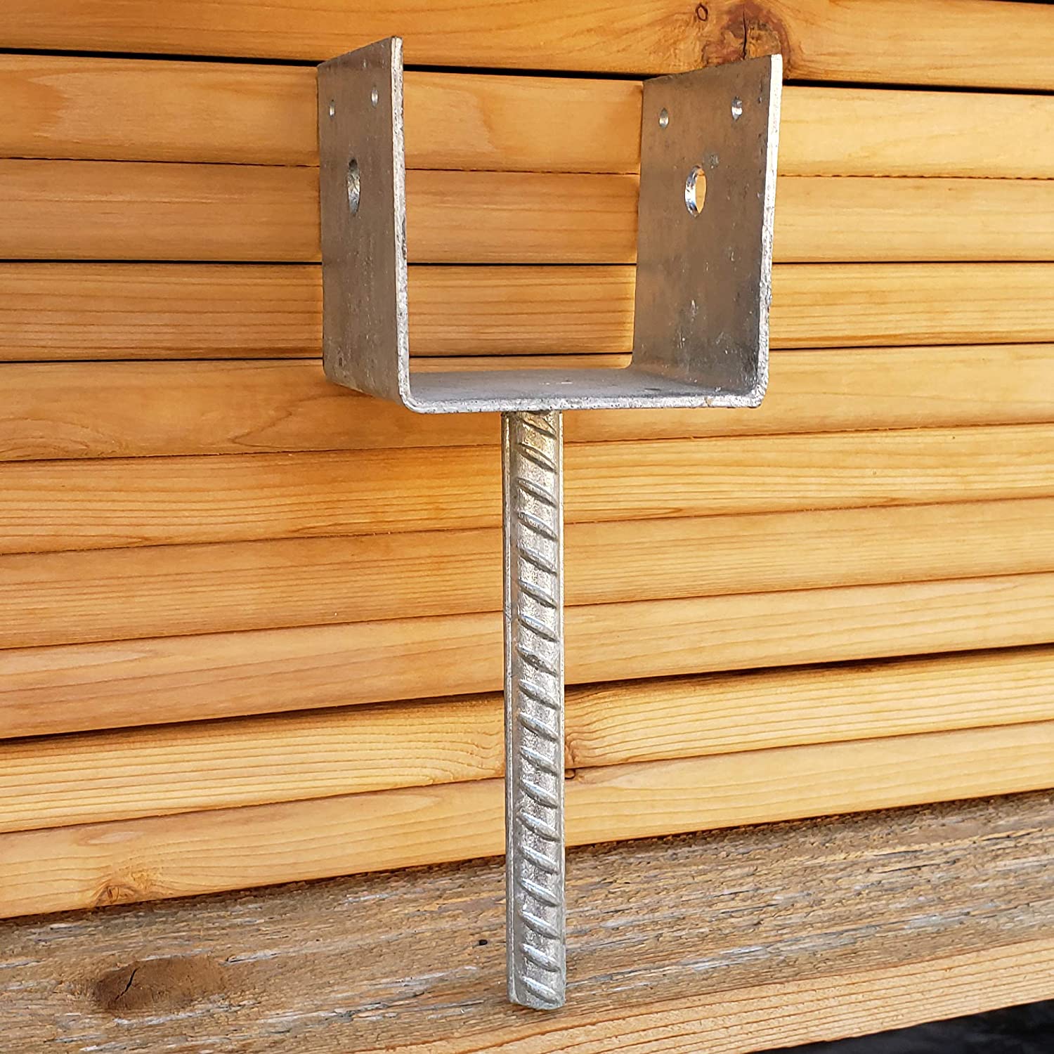 Standard Single-side Bracket 4x4 Post Base U Shape Pergola Brackets Deck Post Base