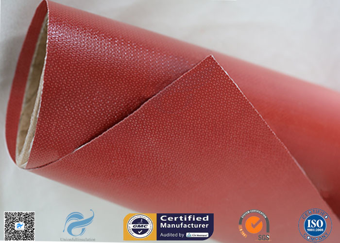 High Intensity Welding Blanket Red Silicone Coated Fiberglass Fabric 590g Weight