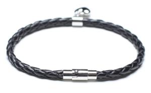 Quality Leather Bracelet, Stainless Steel Clasp, 8 Inches wholesale