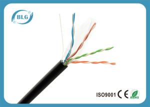 Quality CCA Cat5e Outdoor Waterproof Ethernet Cable HDPE Insulation 305m Per Roll wholesale