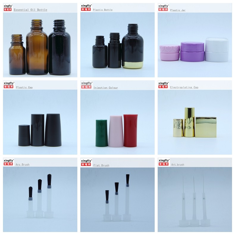 UV Gel Nail Polish Brush Bristle Material Black Color For Nail Care