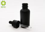 Glass Essential Oil Bottles , 1 OZ Matte Black Boston Round Dropper Bottles