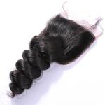 Full Hair Density 4x4 Lace Closure Swiss Lace Free Part Natural Color