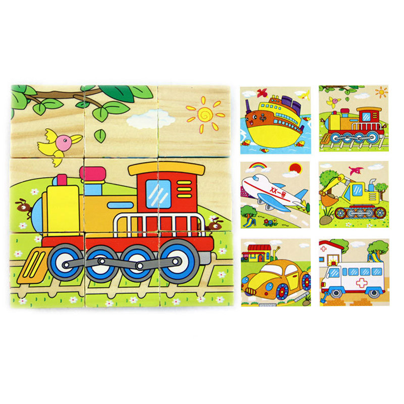 3.5cm Fruit Wooden Blocks Toys Animal Puzzle Blocks For Kids