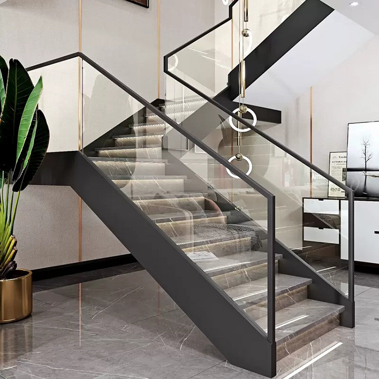 Toughened Internal Glass Balustrades For Internal Landing Voids Class Staircase
