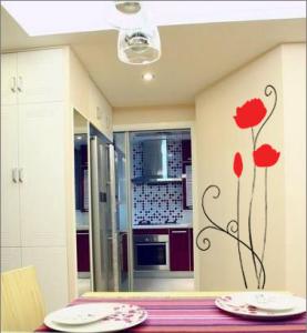 Quality The Flower PVC Bedroom Transfer Film Wall Sticker A0021 wholesale