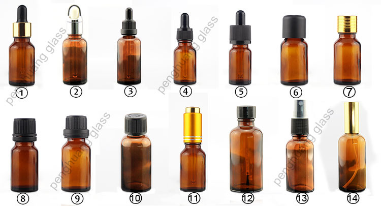 Square Glass Amber Essential Oil Bottles 15ml 25ml 35ml 50ml 100ml With Dropper