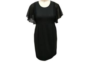 Quality Crew Neck Women'S Casual Dresses Casual Black Maxi Dress Rome Fabric wholesale