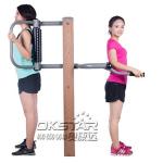 outdoor gym equipment park wood outdoor back stretching device