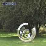 Outdoor Garden Geometric Metal Art Circle Stainless Steel Sculpture