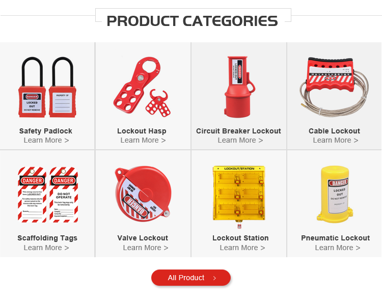 76MM Steel Shackle Safety Lockout Padlocks ISO9001 Certification For Industrial Safety