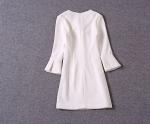 V neck fashion & elegant long sleeve polyester+spandex ladies dresses