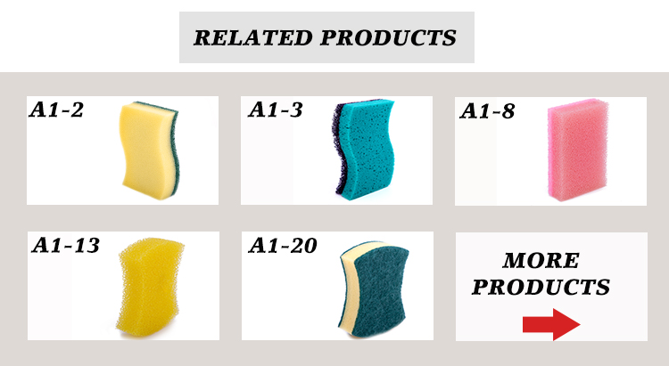 Eco Friendly Kitchen Cleaning Sponge Mildew Proof Washing Up Sponge