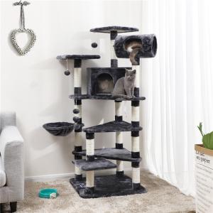 Quality Space Saving Natural Wood Modern Cat Tower 21.8kg Weight Paper Tubes Strucutre wholesale