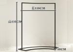 Customized Metal Flooring Retail Clothing Store Shelves For Supermarket