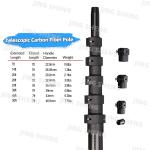 7-50ft Telescoping Carbon Fiber Pole V2 Board Clamp for Pressure Wash Pole,