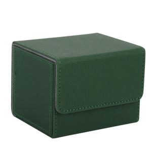 Quality 100+ PU Leather Side Loading deck card box Embossment For Trading Cards Storage wholesale