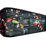IP31 Transparent LED Screen On Glass Panels Adhesive Film For Window