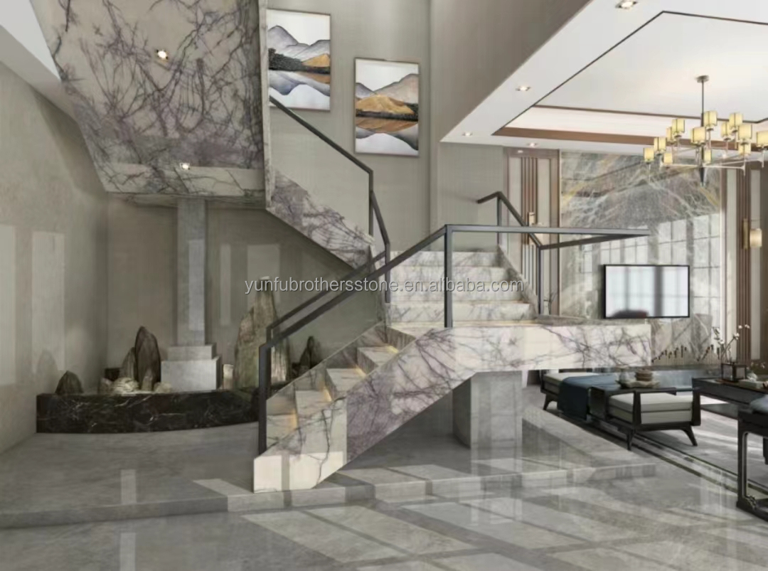Marble Stair and Skirting Tiles Modern European Style for Natural Stone Interior Design