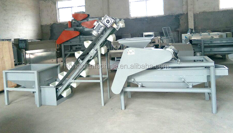 400kg/h Almond hazelnut shelling production line Almond peeling machine Almond cracker separating machine