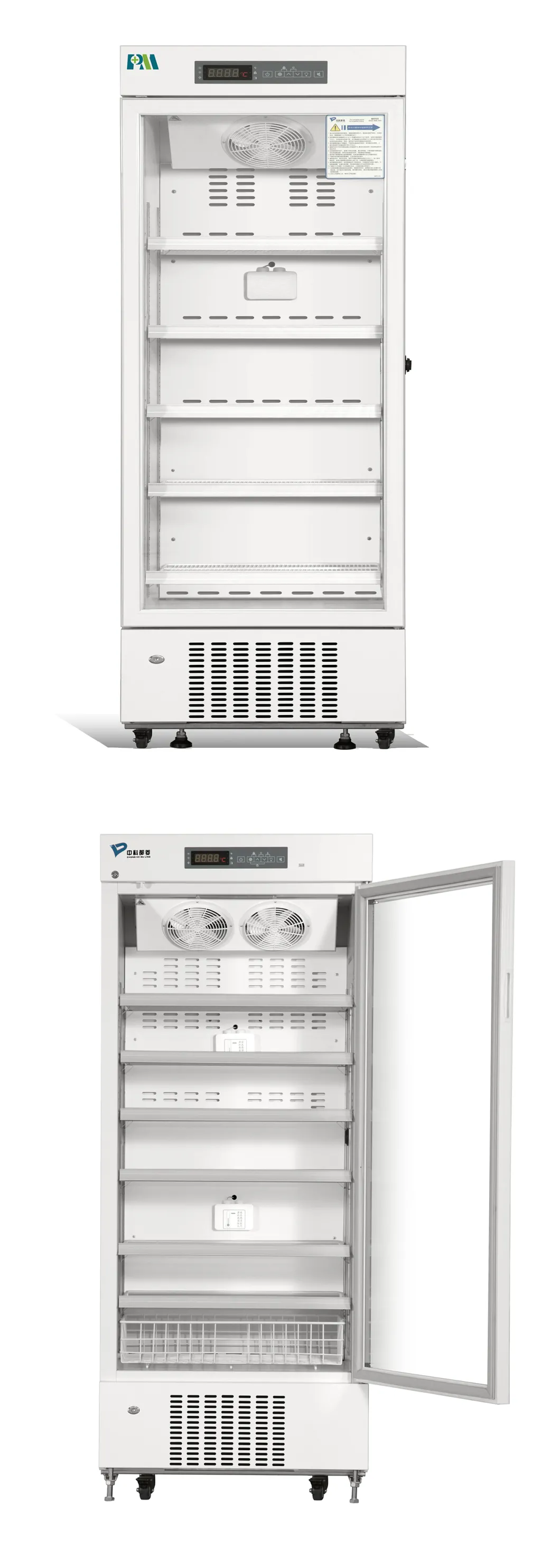 Large Capacity 416L Vertical Stand Medical Pharmacy Vaccine Refrigerator 2-8 Degrees