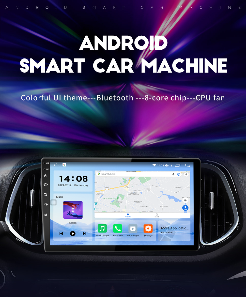 Universal 9'' 4 64G Android Car Radio with Intelligent System and GPS Navigation