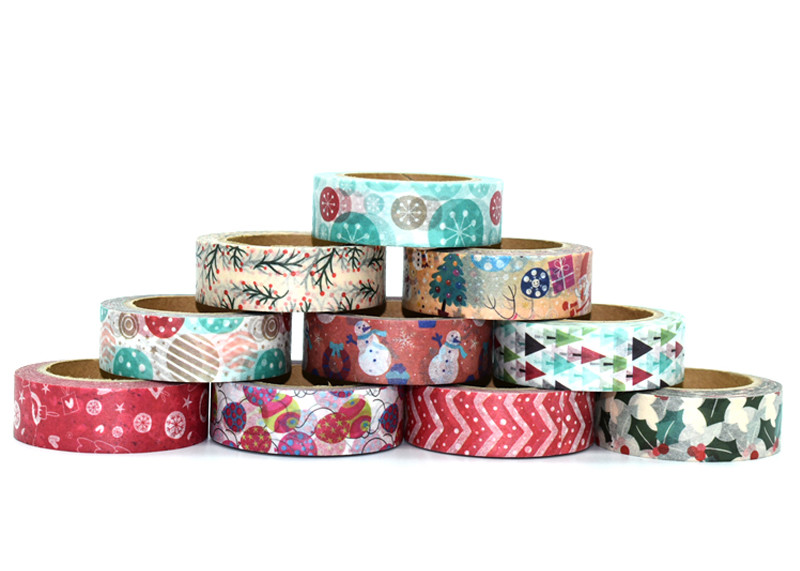 Custom Kawaii Cute Washi Paper Tape Printed Christmas Washi Tape