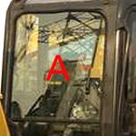 PC55MR PC55 5MM Thick Excavator KOMATSU Cab Glass Tempered Windshield Front
