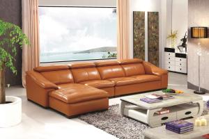 Quality modern home leather corner leisure sofa furniture Guangzhou supplier wholesale