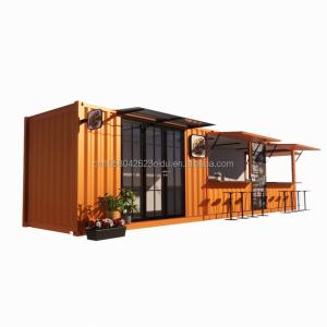 Quality Street Pop-up Container Shop Prefabricated House Container Coffee Shop 40ft 20ft with Galvanized Steel Square Tubes wholesale