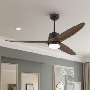 Quality Energy-Efficient &amp; Long-Lasting: 52-Inch Solid Wood Ceiling Fan with LED Lighting and Brushless DC Motor wholesale