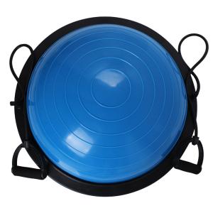 Quality Exercise Massage Stability PVC Yoga Half Balance Ball With Resistance Bands wholesale