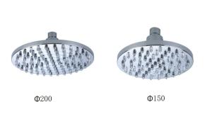 Quality ZYD01W Diameter 200mm Round Shape Multicolor Abs Chrome Plated Bathroom Rainfall Overhead Shower Head Shower Head wholesale