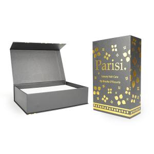 Quality Rigid Cardboard Gift Packing Boxes Glod Hot Stamping Foil Magnetic Lid wholesale