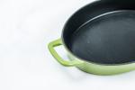 OEM Cast Iron Oval Baking Dish Easy lifting for Induction Stove tops