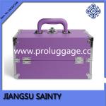Lavender purple exquisite pu leather cosmetic case