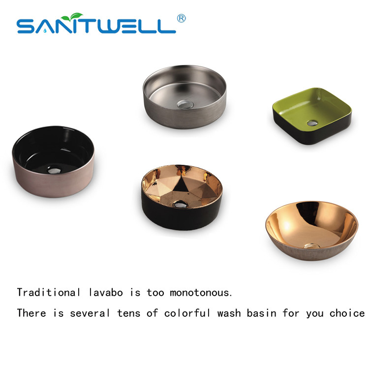 SGS Ceramic Art Wash Basin 525*420*160 mm Size Single Hole Faucet Mount