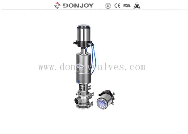 3A Hygienic Double Seat Mixing Proof Tank Bottom Valve For Food Beverage
