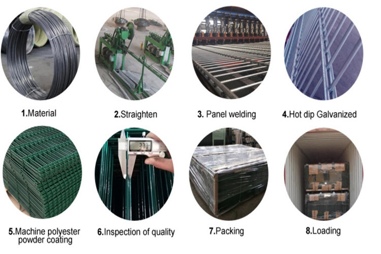 Hot Sales Twin Wire Mesh Fence Panel For Garden Fence With Peach Post