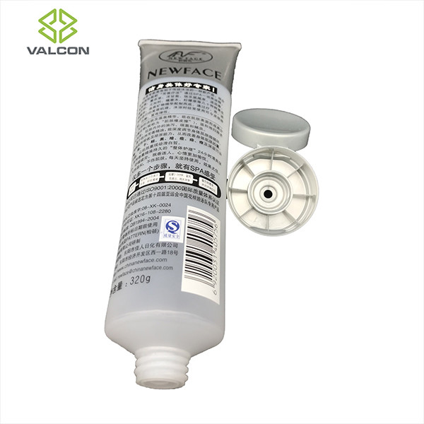 Grey Empty Ointment Tubes Diameter 50 MM Flip Cap For Body Cleaner